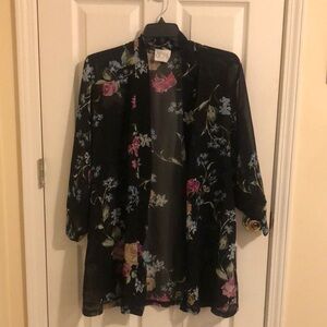 Floral Sheer Kimono Cardigan